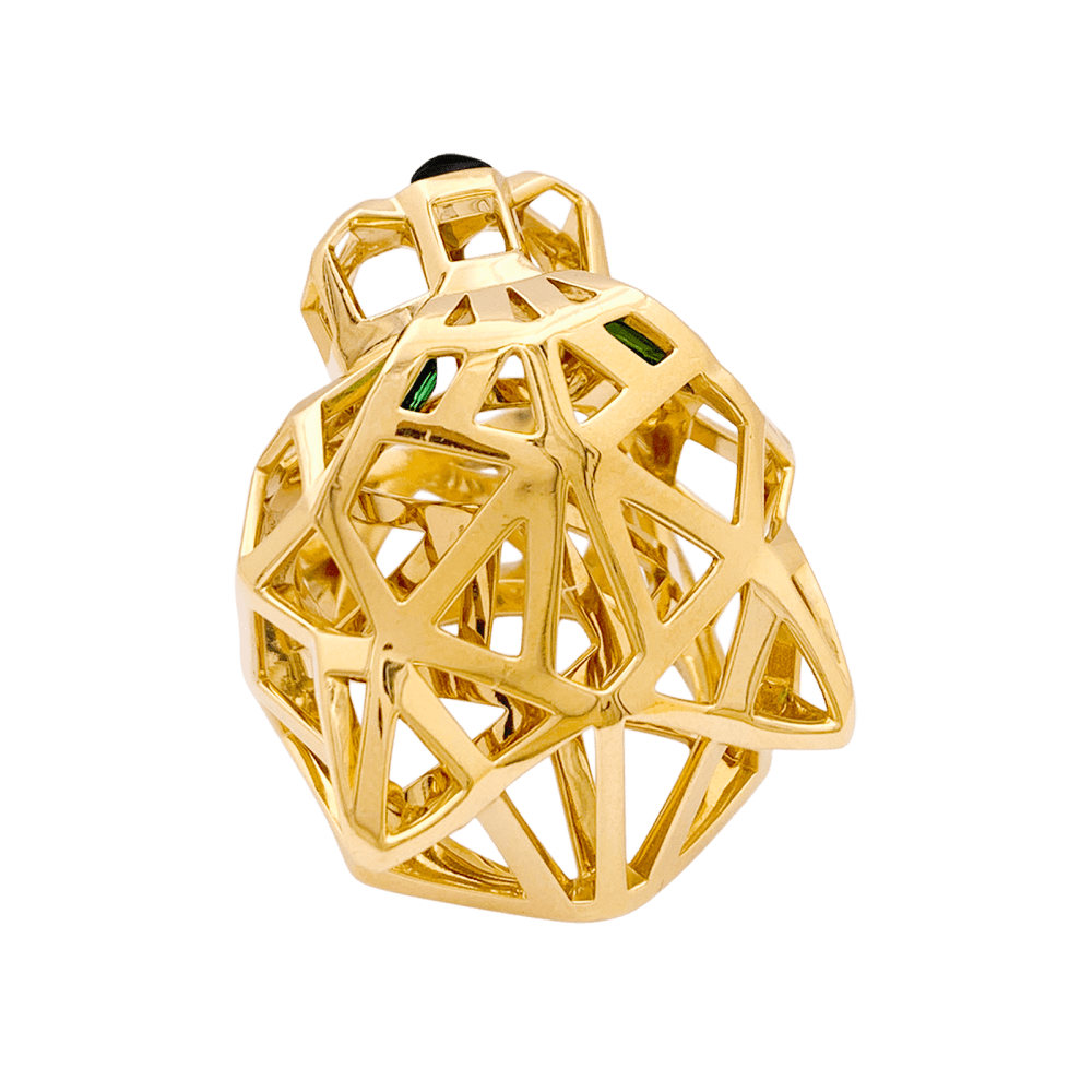 Bague Cartier, "Panthère de Cartier", or jaune, tsavorites, onyx. 4