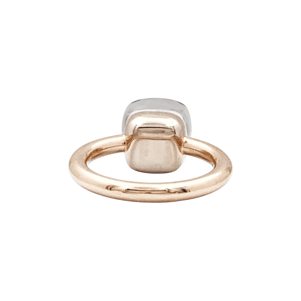 Bague Pomellato, "Nudo Classique", deux ors et topaze blanche. 4