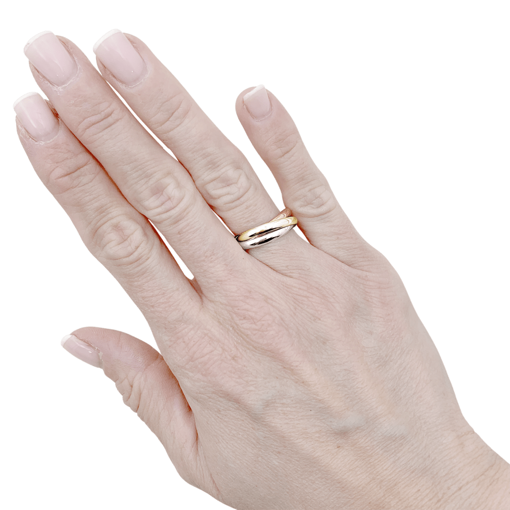 Bague Cartier, "Trinity" trois tons d'or. 6