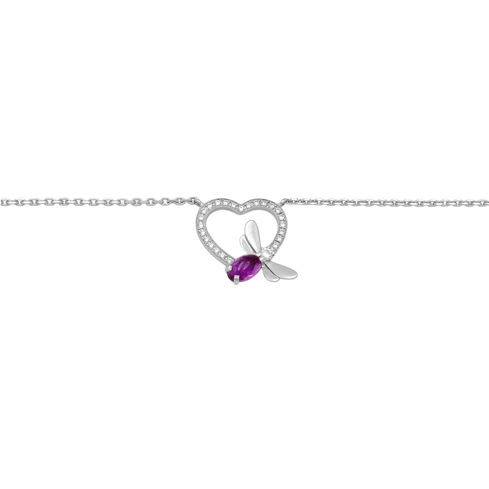 Collier Chaumet, « Attrape-moi si tu m’aimes », or blanc, améthyste, diamants. 3