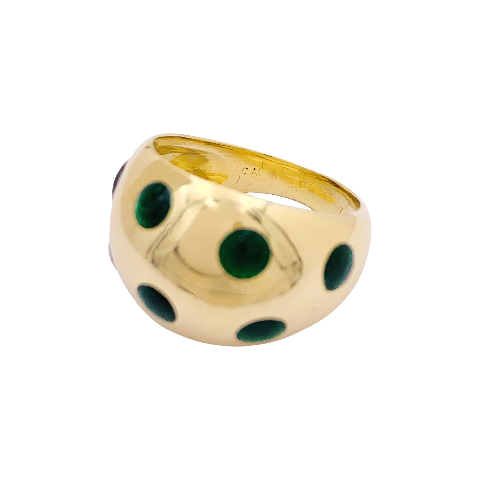 Bague vintage Van Cleef & Arpels, or jaune, laque. 3