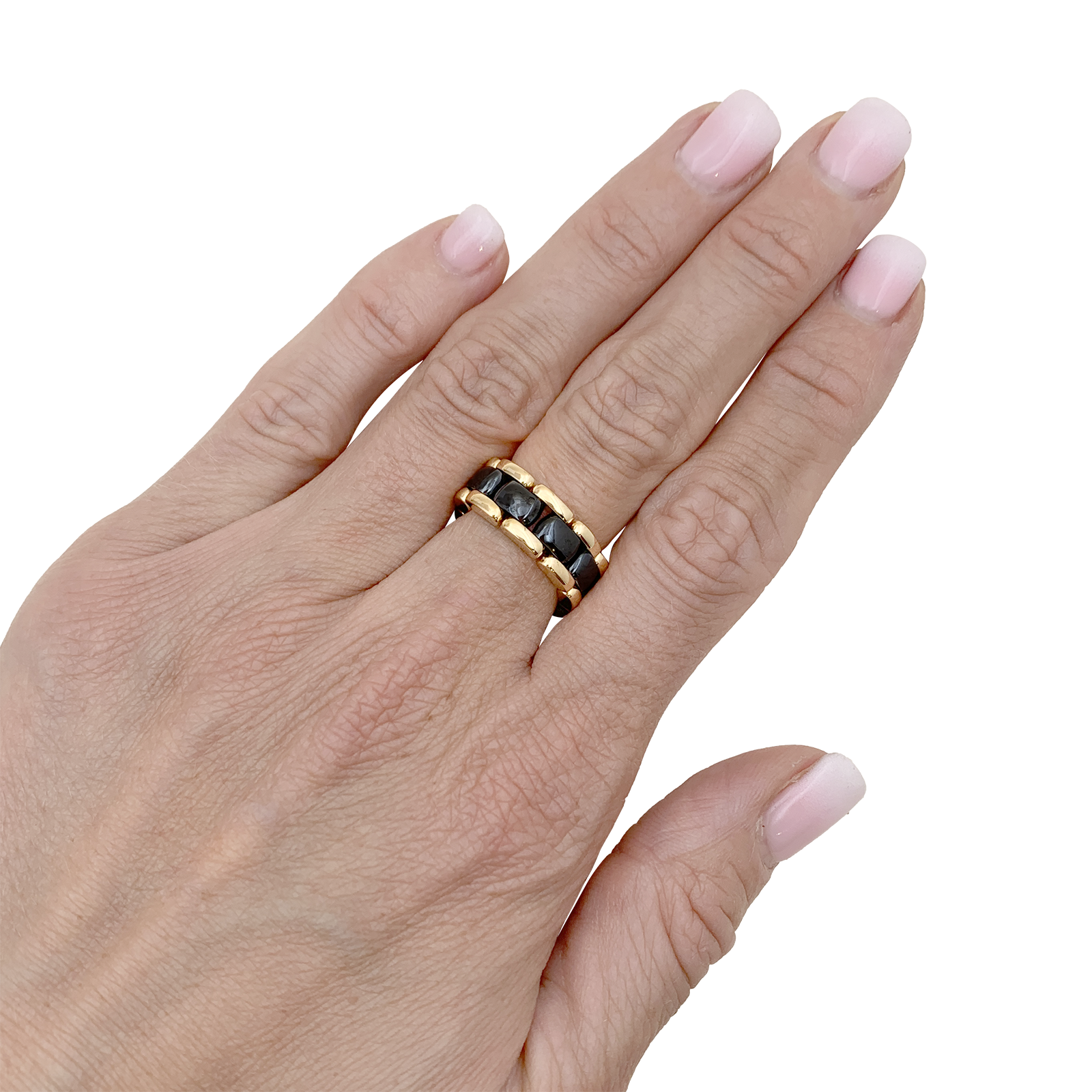 Bague CHANEL, "Ultra" or jaune et céramique. 6