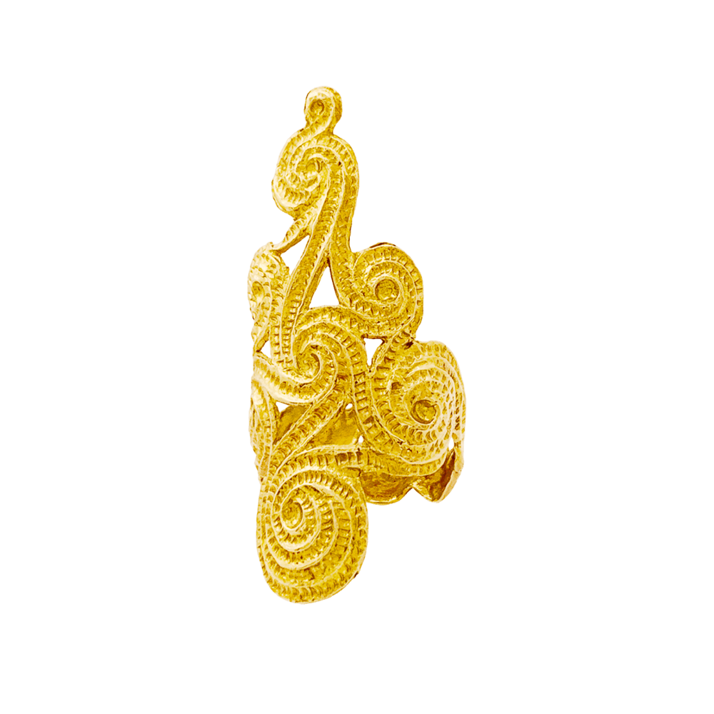 Bague "volutes" or jaune. 4