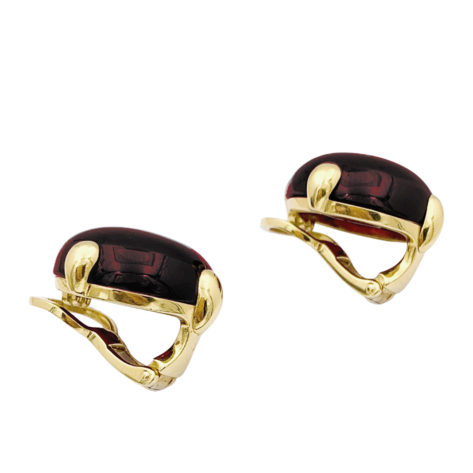 Boucles d'oreilles Pomellato, "Griffe", grenat, or jaune. 2