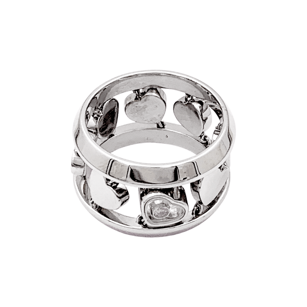 Bague Chopard, "Happy Diamond Amore", or blanc et diamant. 7