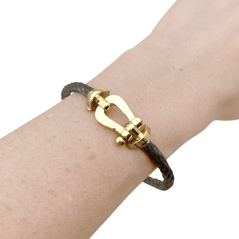 Bracelet Fred, "Force 10", or jaune, acier. 6