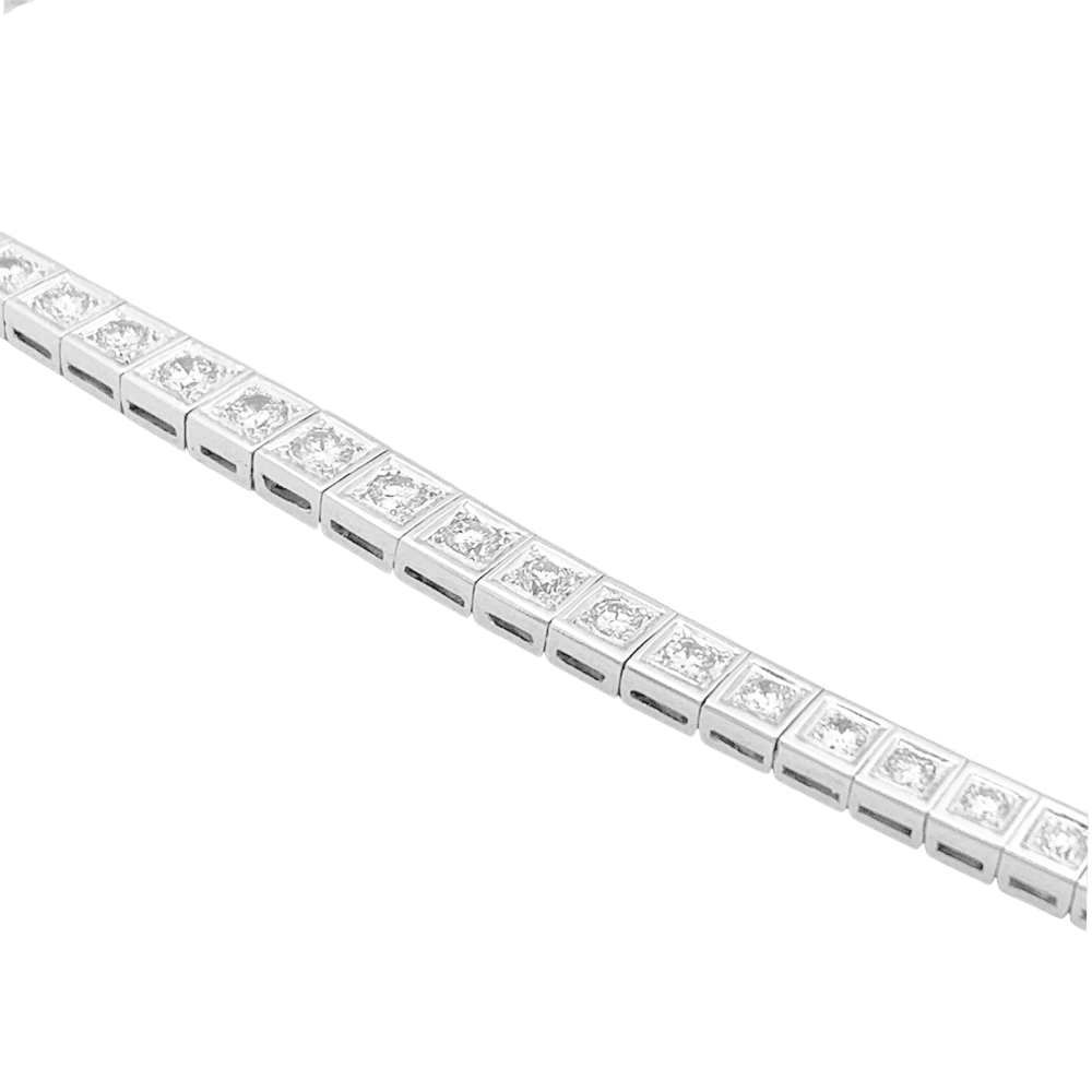 Bracelet ligne en or blanc, 4 carats de diamants. 5