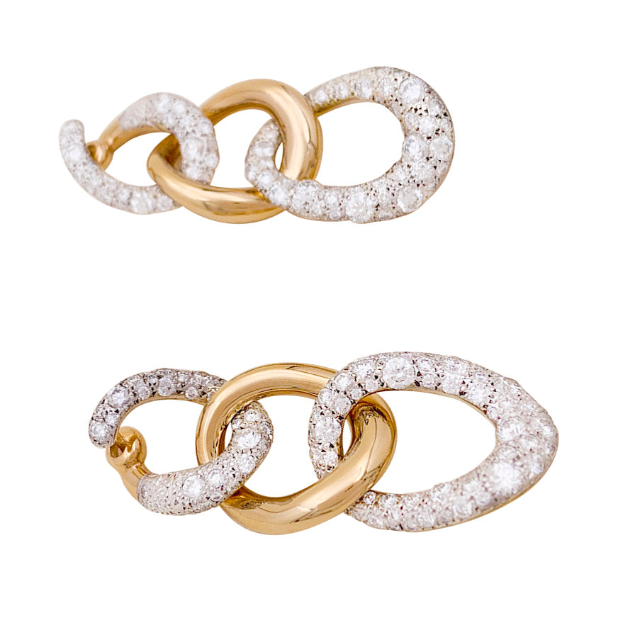 Boucles d'oreilles Pomellato, "Tango", en or rose et diamants. 4