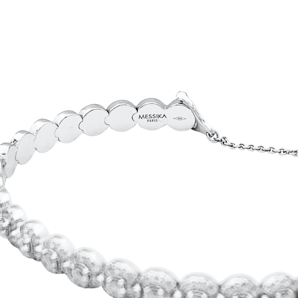 Bracelet Messika,"Joy Diamond Halo", diamants, or blanc. 6