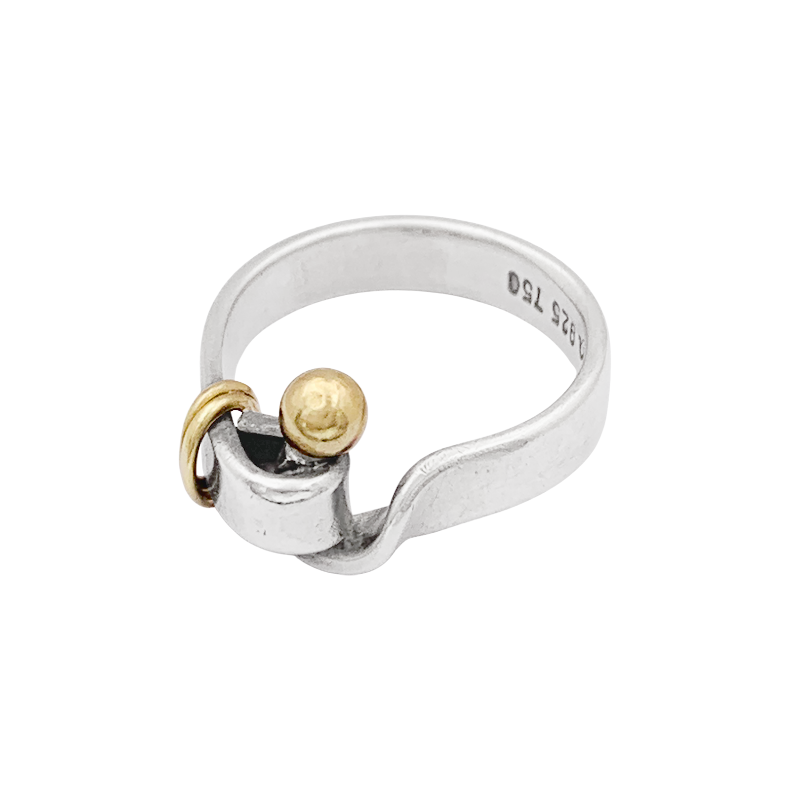 Bague Tiffany & Co., or jaune, argent. 4