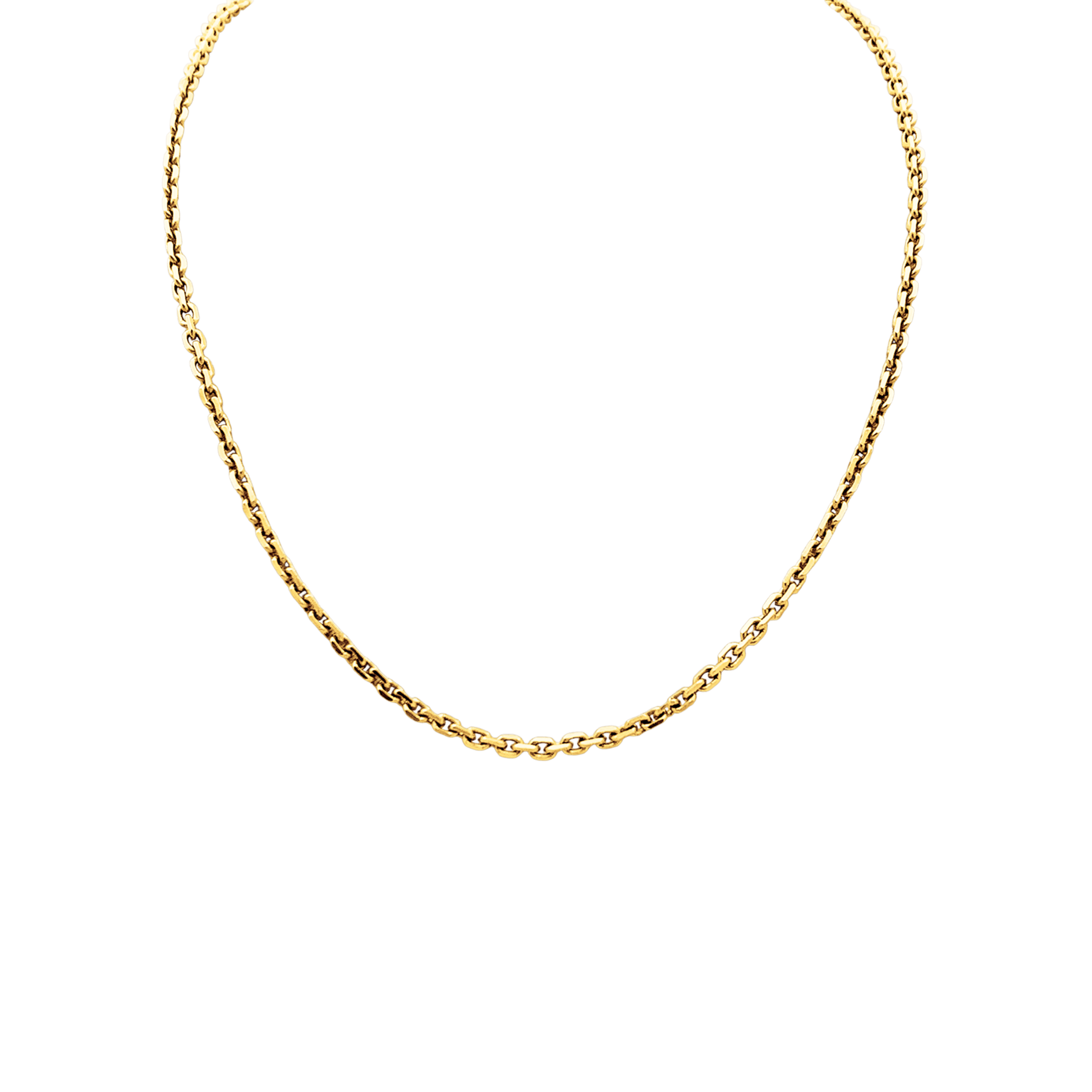 Collier or jaune, maille forçat. 1