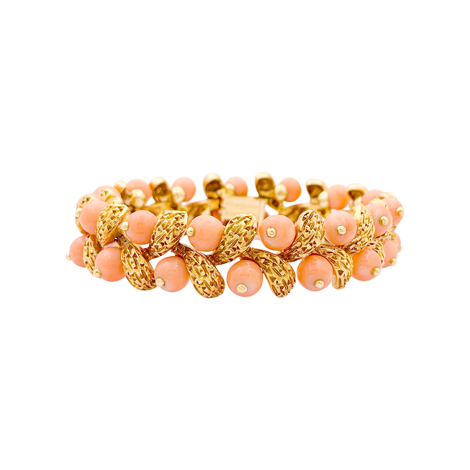 Bracelet Van Cleef & Arpels, “Gui”, or jaune, corail peau d’ange. 1