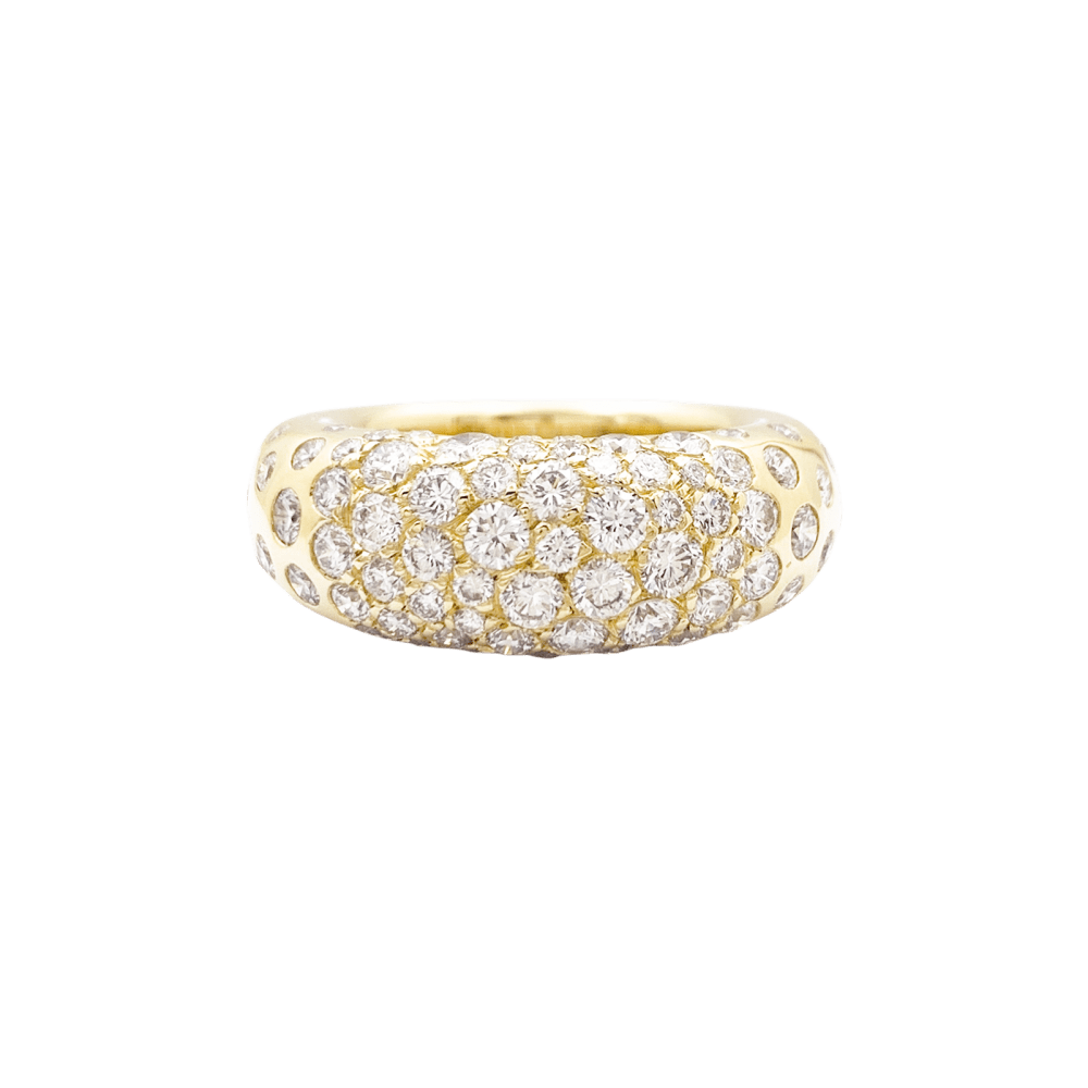 Bague Chaumet, "Grains de Caviar", or jaune et diamants. 1
