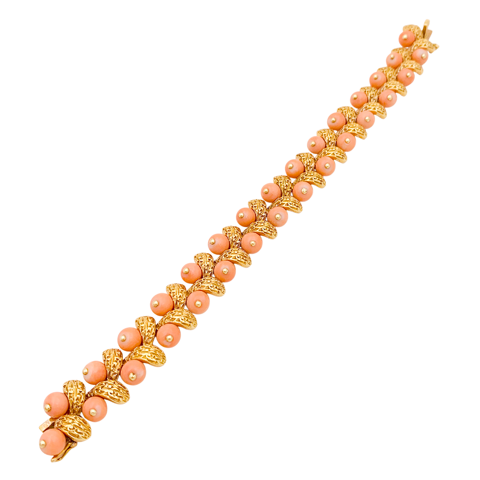 Bracelet Van Cleef & Arpels, “Gui”, or jaune, corail peau d’ange. 3