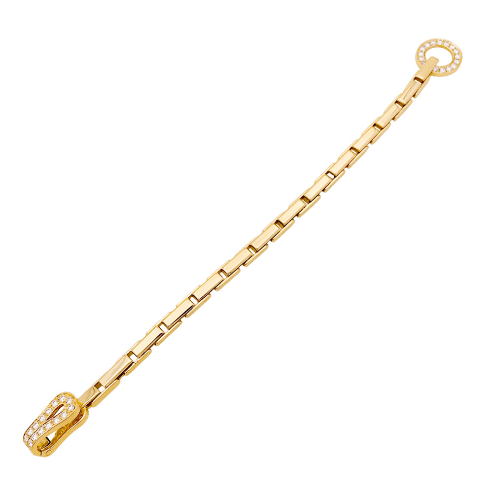 Bracelet Cartier, "Agrafe", or jaune, diamants. 3