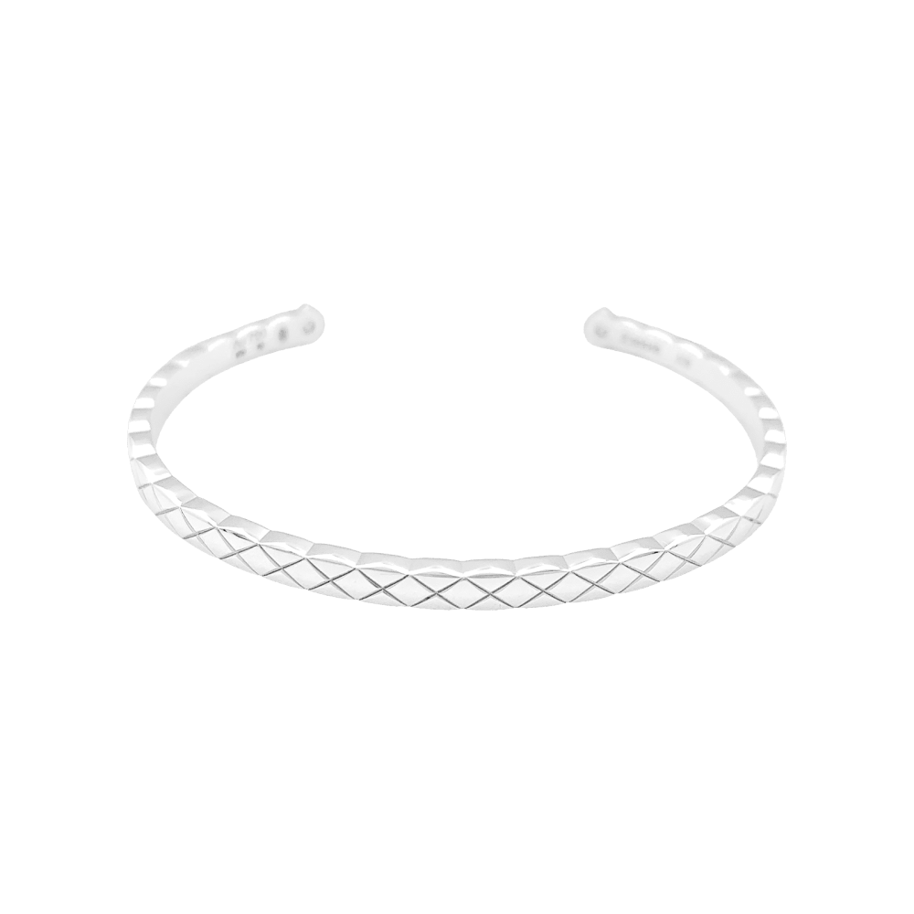 Bracelet Chanel, "Coco Crush", or blanc, diamants.   4