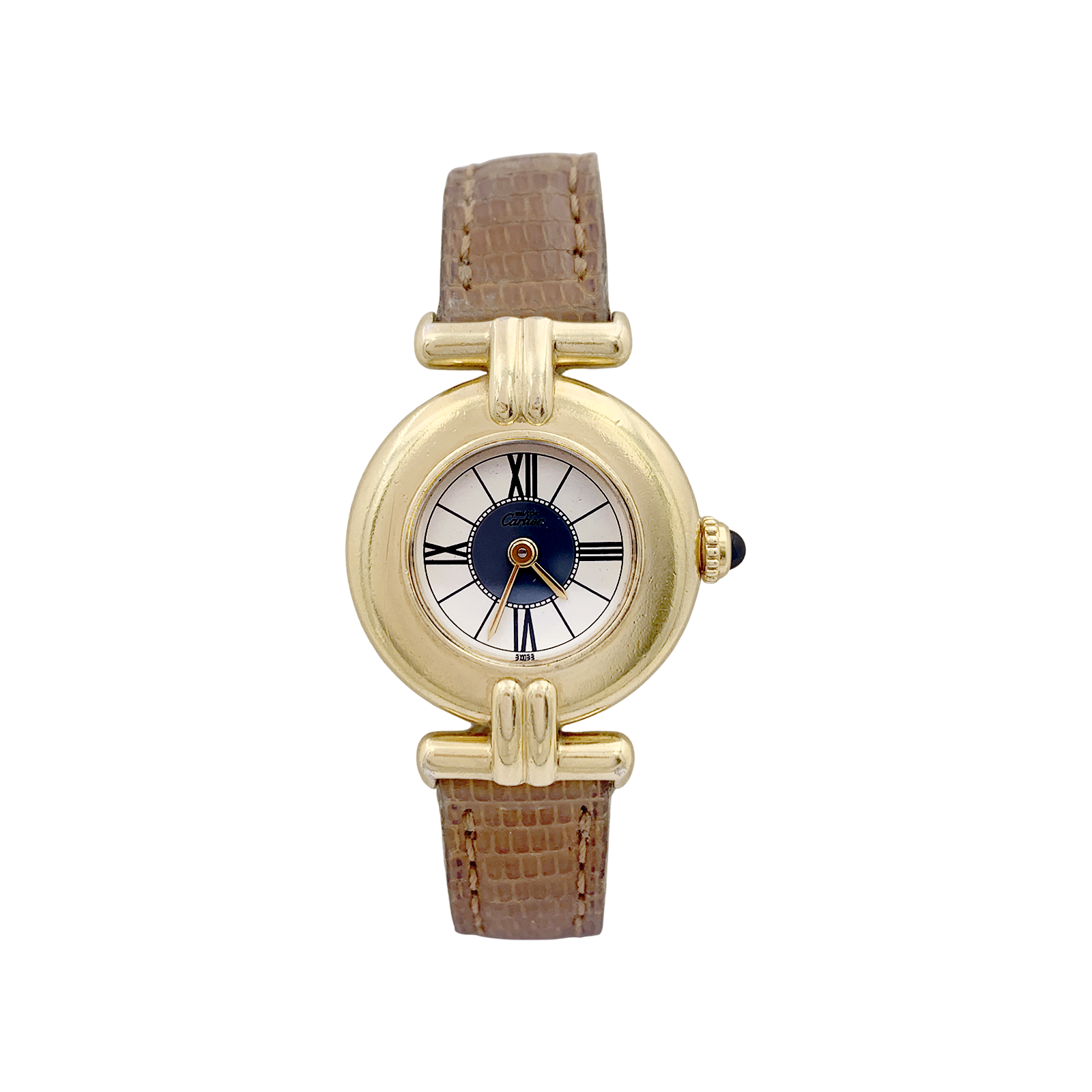 Montre Cartier "Colisée Must" vermeil, cuir. 3