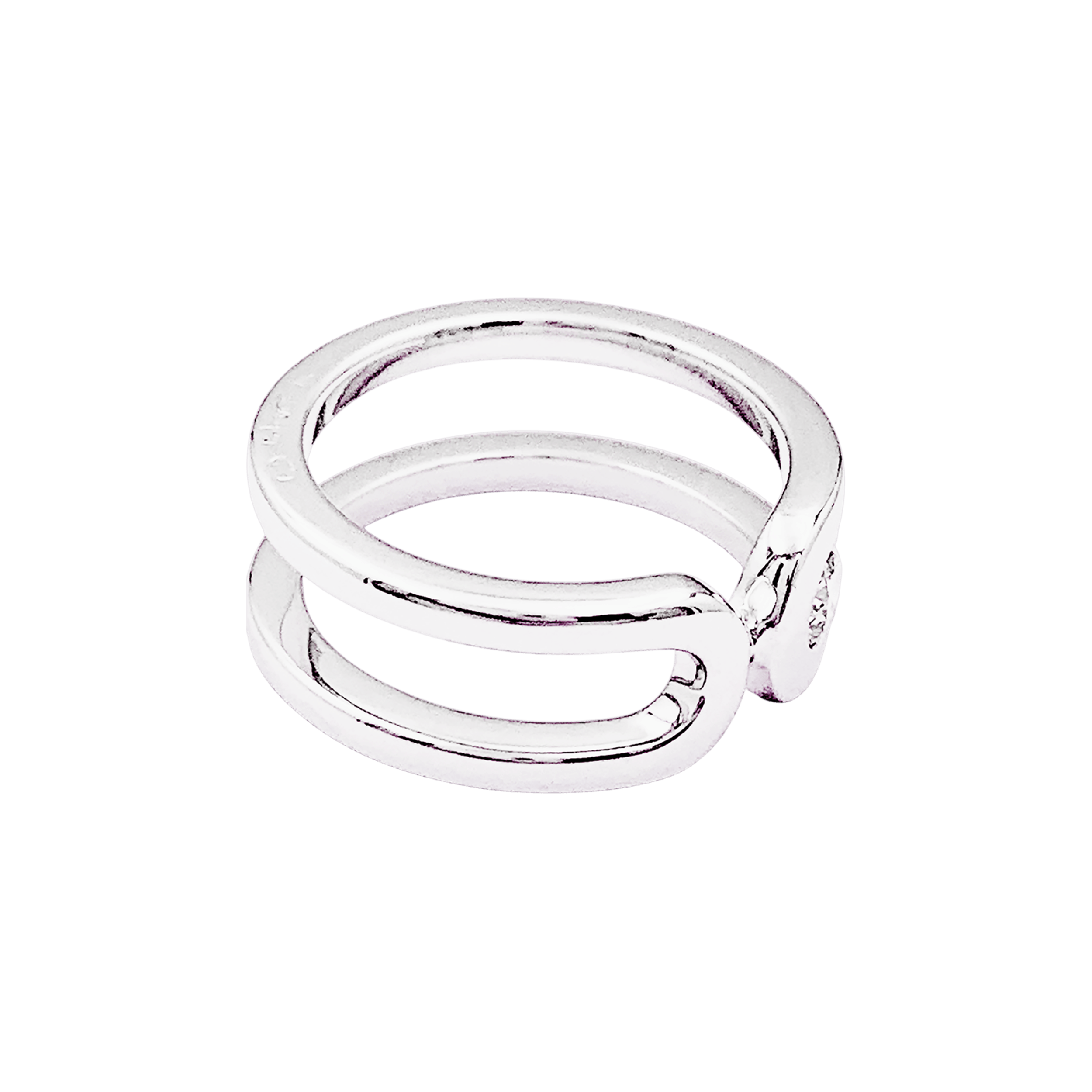 Bague Dinh Van "Maillon" or blanc, diamant. 5
