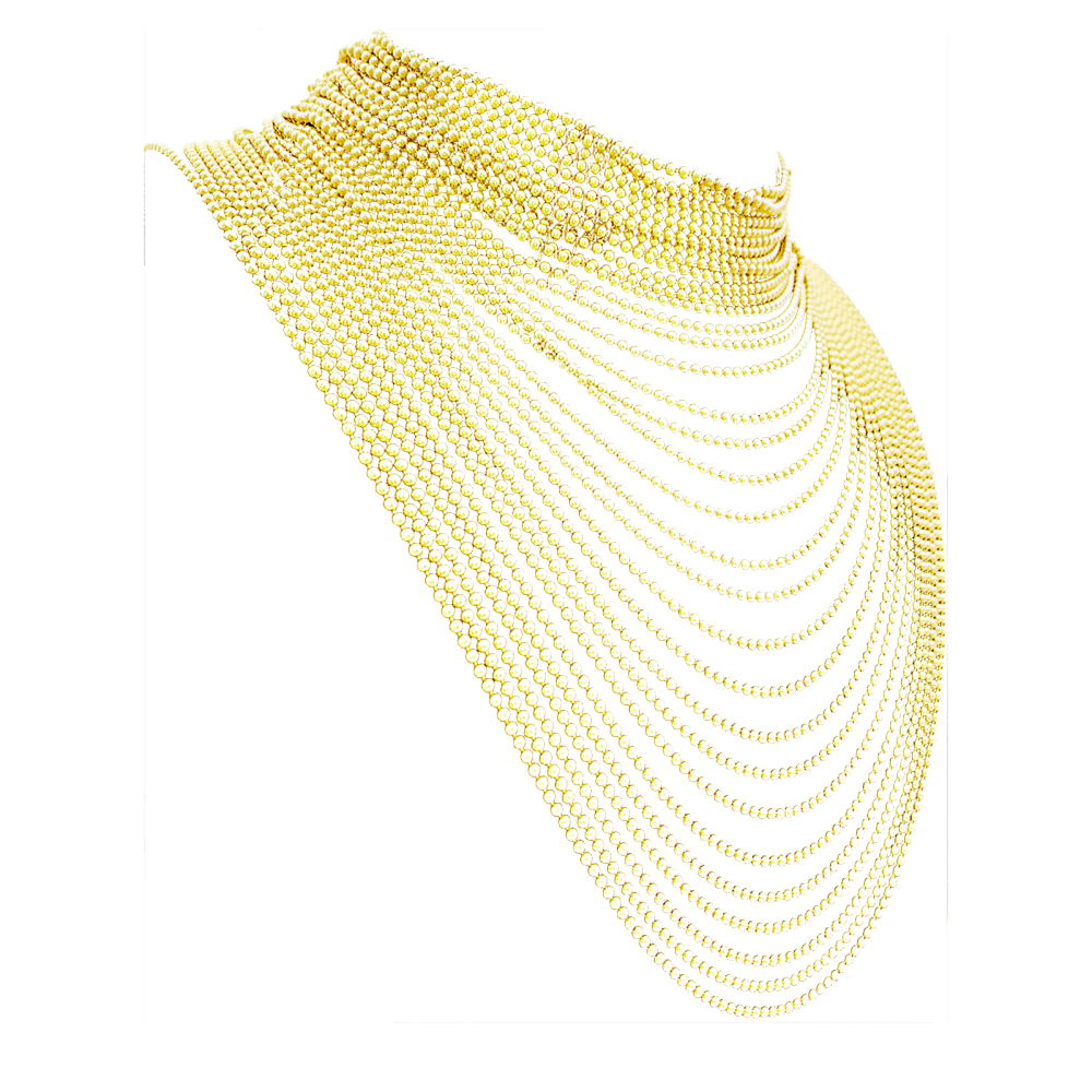 Collier Cartier, "Draperie", or jaune. 3