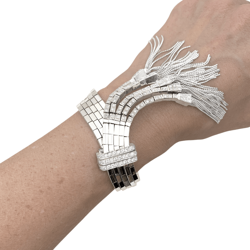 Bracelet ancien platine et diamants. 6