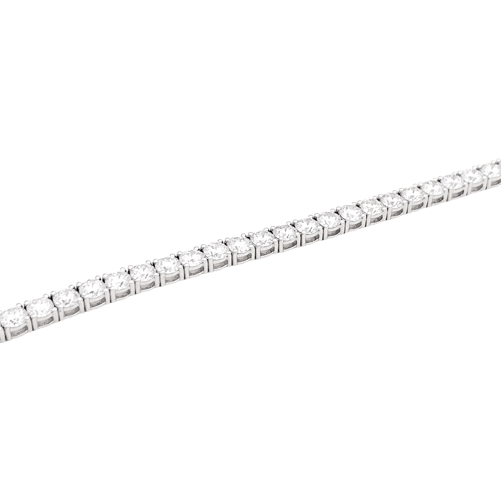 Bracelet ligne or blanc et diamants. 2