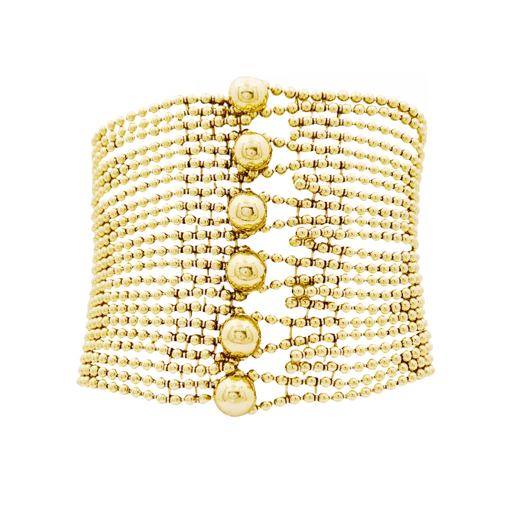 Bracelet Cartier, "Draperie", or jaune. 1