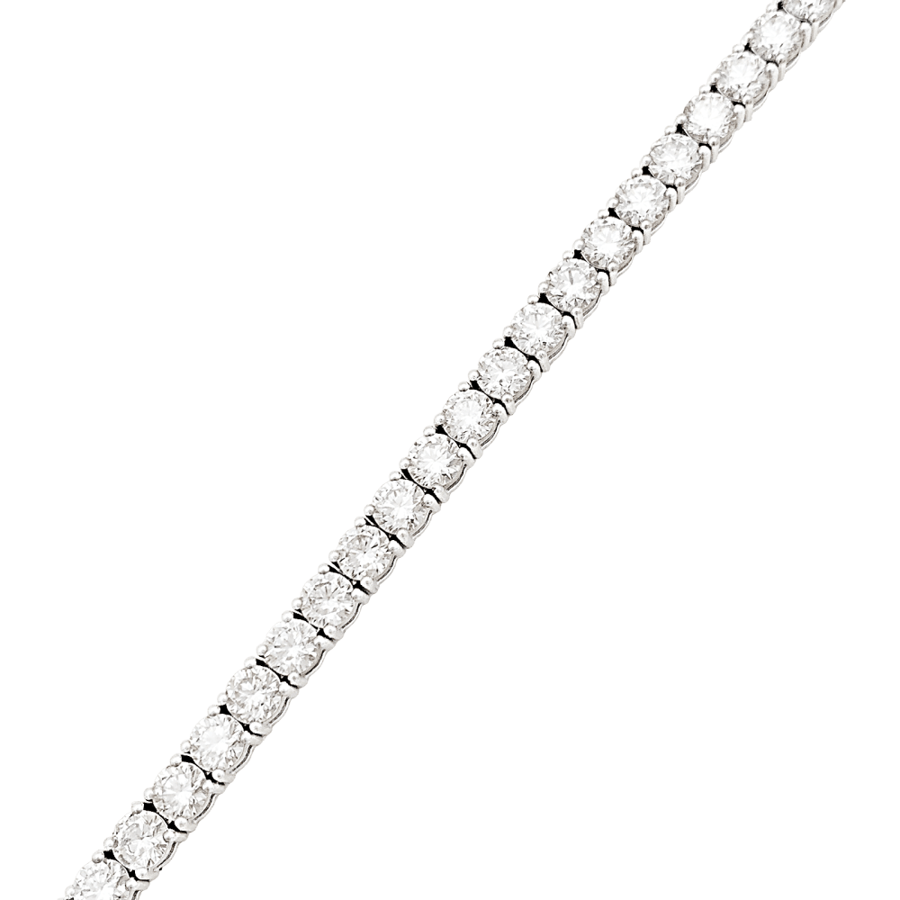 Bracelet ligne, or blanc et diamants. 3