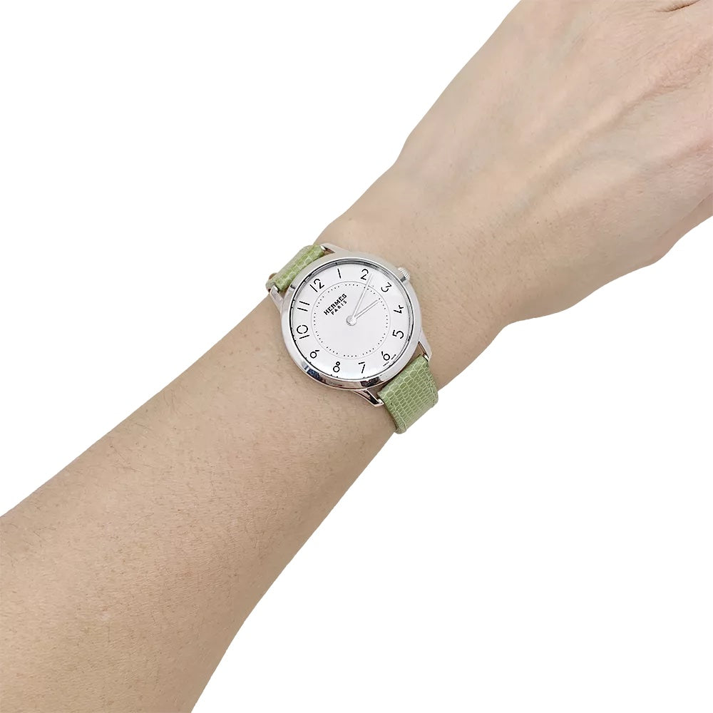 Montre Hermès, "Slim", acier. 5