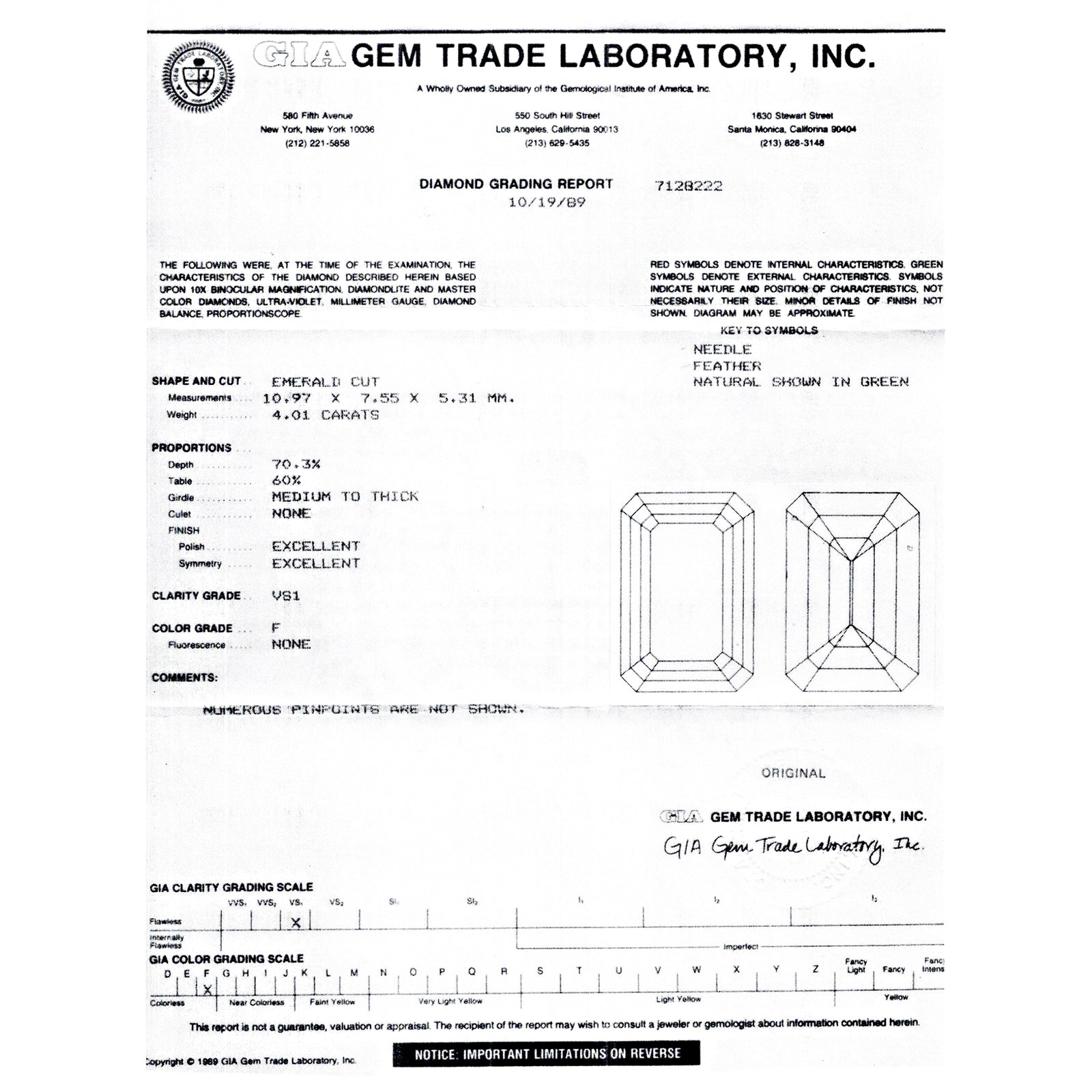 Bague solitaire Van Cleef & Arpels, diamant taille émeraude 4,01 cts. 9