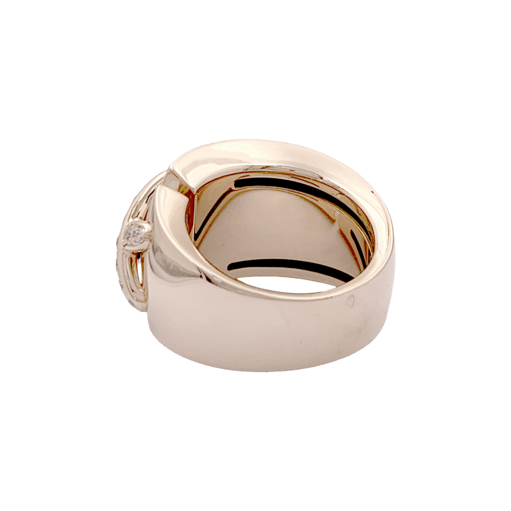 Bague Chaumet, "Liens" grand modèle, or rose, diamants. 5