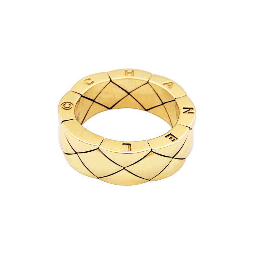 Bague Chanel, "Matelassé", or jaune. 3