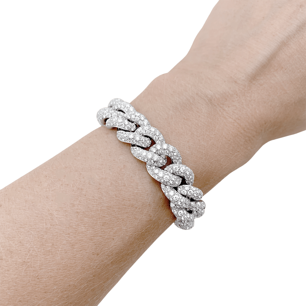 Bracelet Pomellato, "Catene", or blanc et diamants. 7