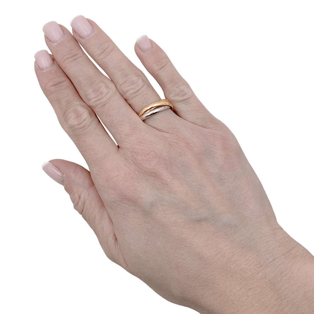 Bague Cartier, "Trinity", trois ors. 6