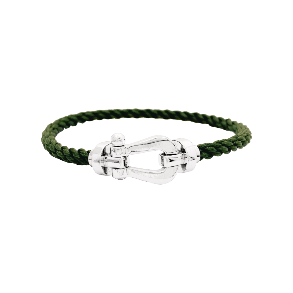 Bracelet Fred, "Force 10", or blanc, corderie. 3