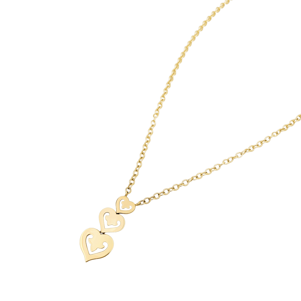 Collier O.J. Perrin, "Cœur Légende", or jaune. 1