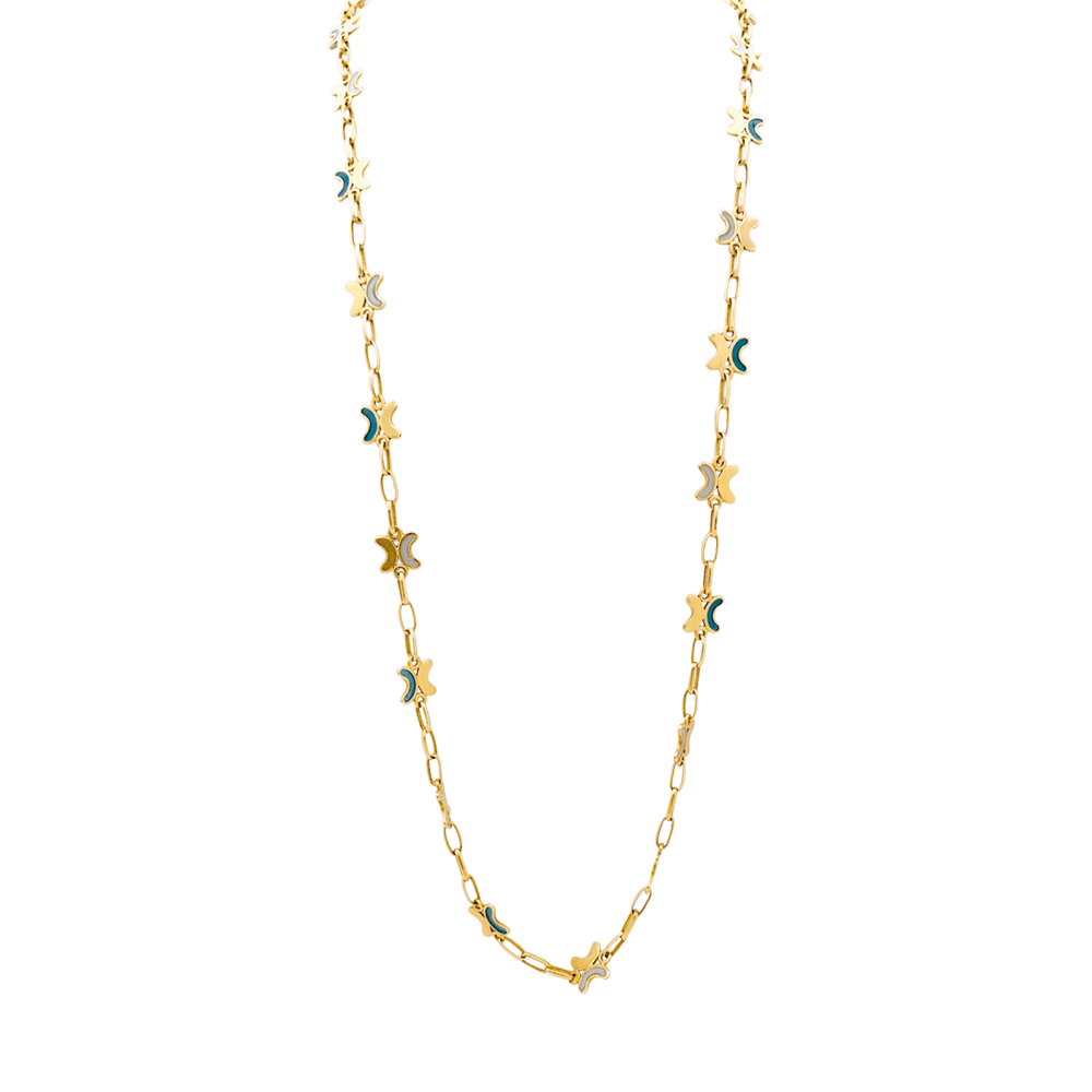 Collier CHAUMET en or jaune et émail « plique-à-jour ». 3