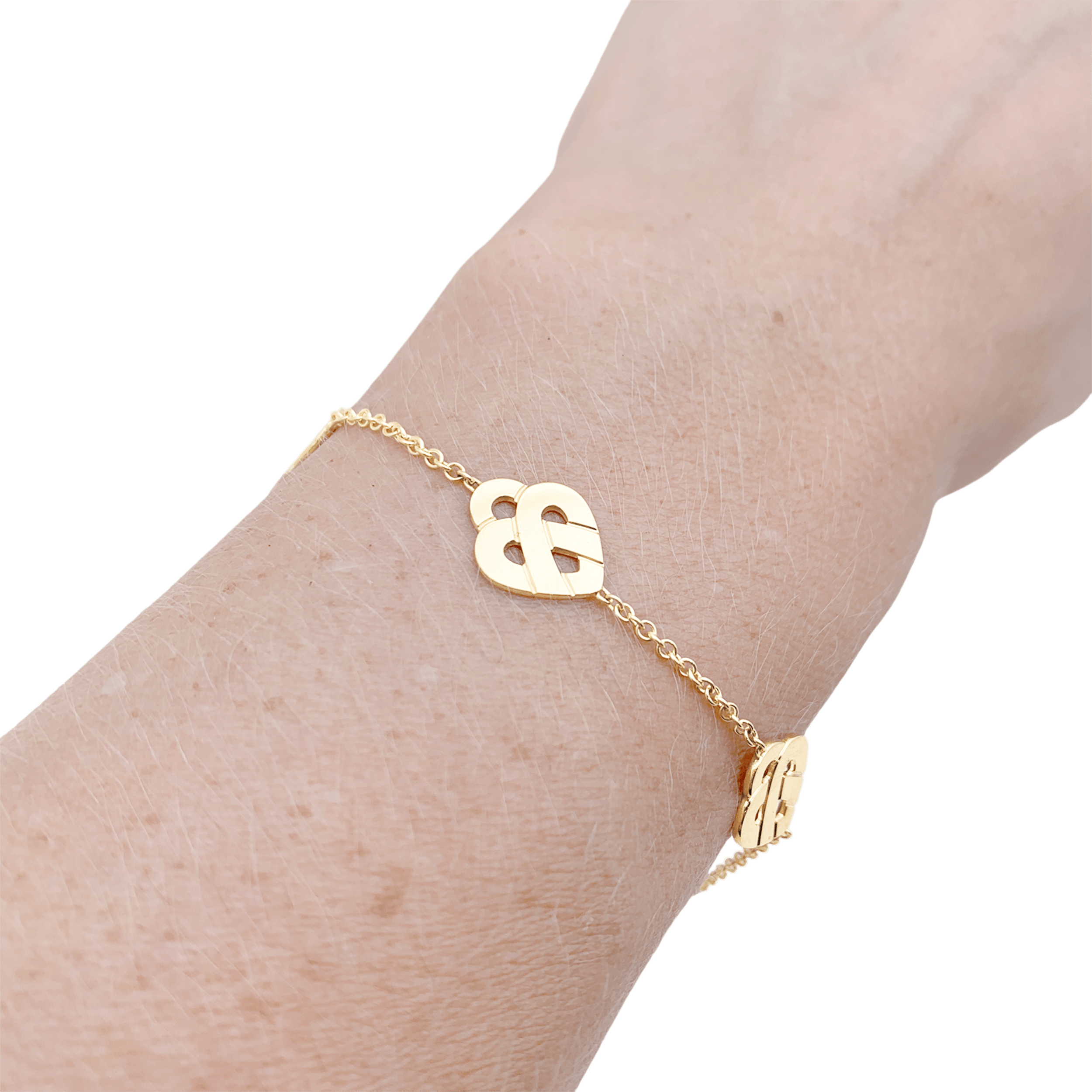Bracelet Poiray, "Coeur entrelacé" modèle multi, or jaune 6