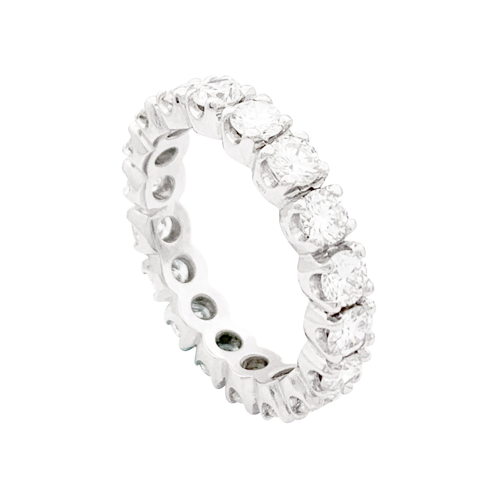 Alliance tour complet or blanc, diamants. 3