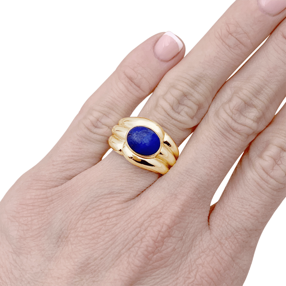 Bague Van Cleef & Arpels, lapis-lazuli, or jaune. 7