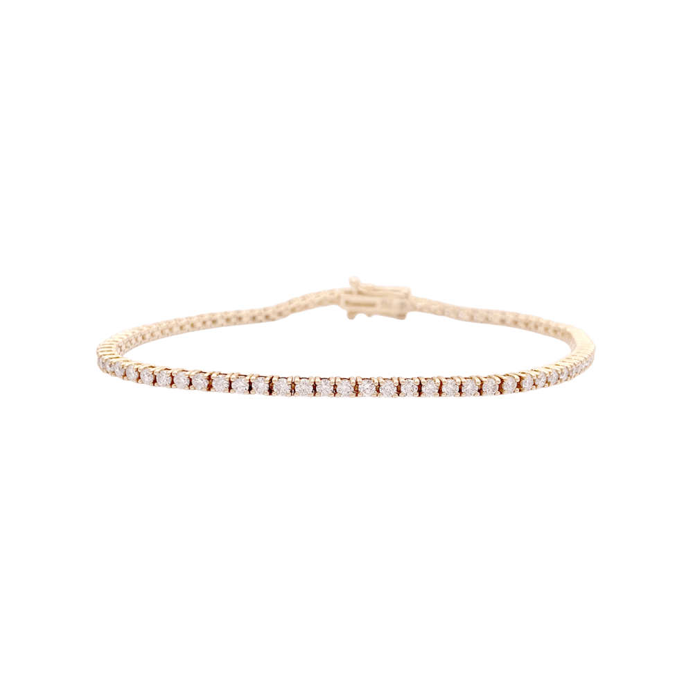 Bracelet ligne, or rose et diamants. 1