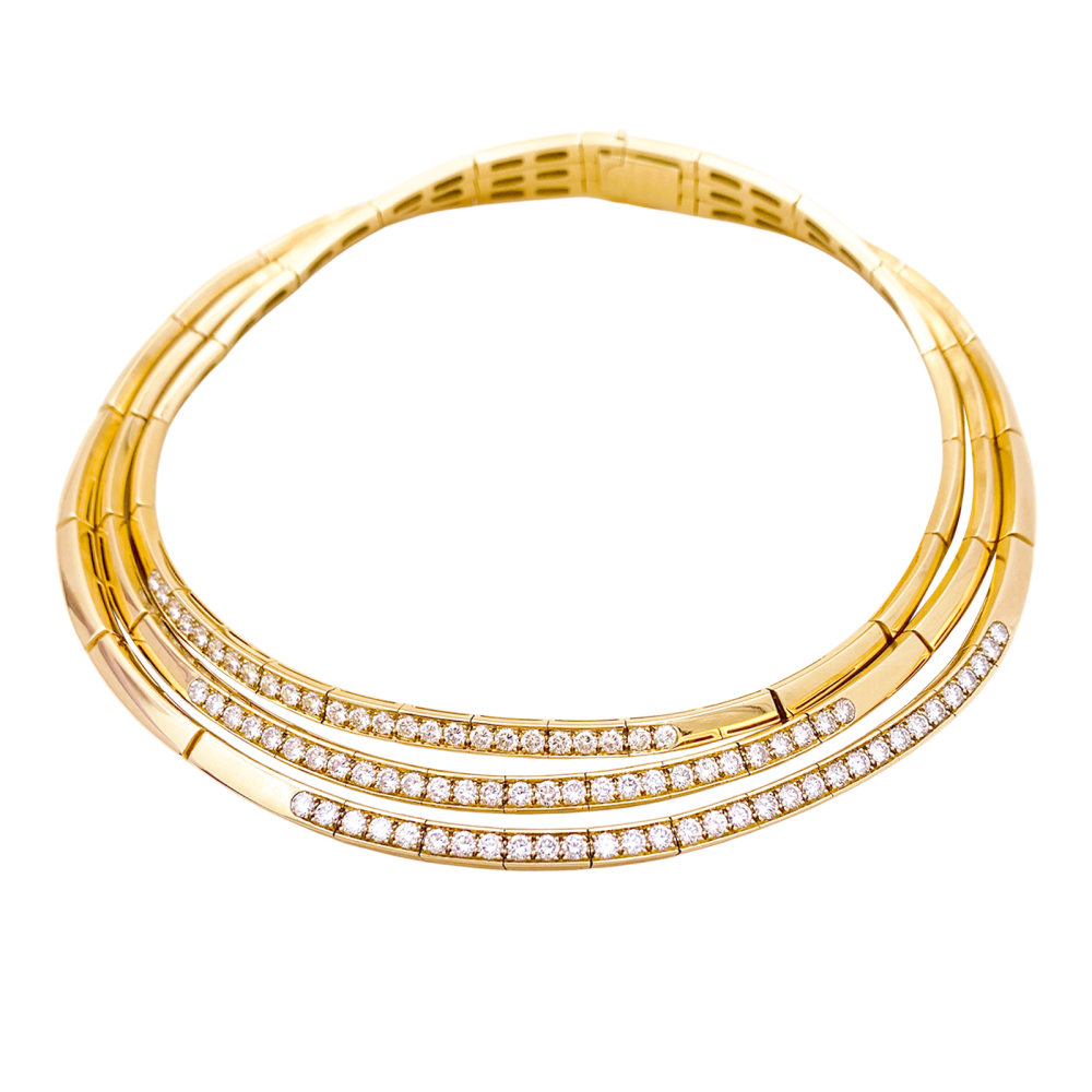 Collier Van Cleef & Arpels, or jaune et diamants. 2