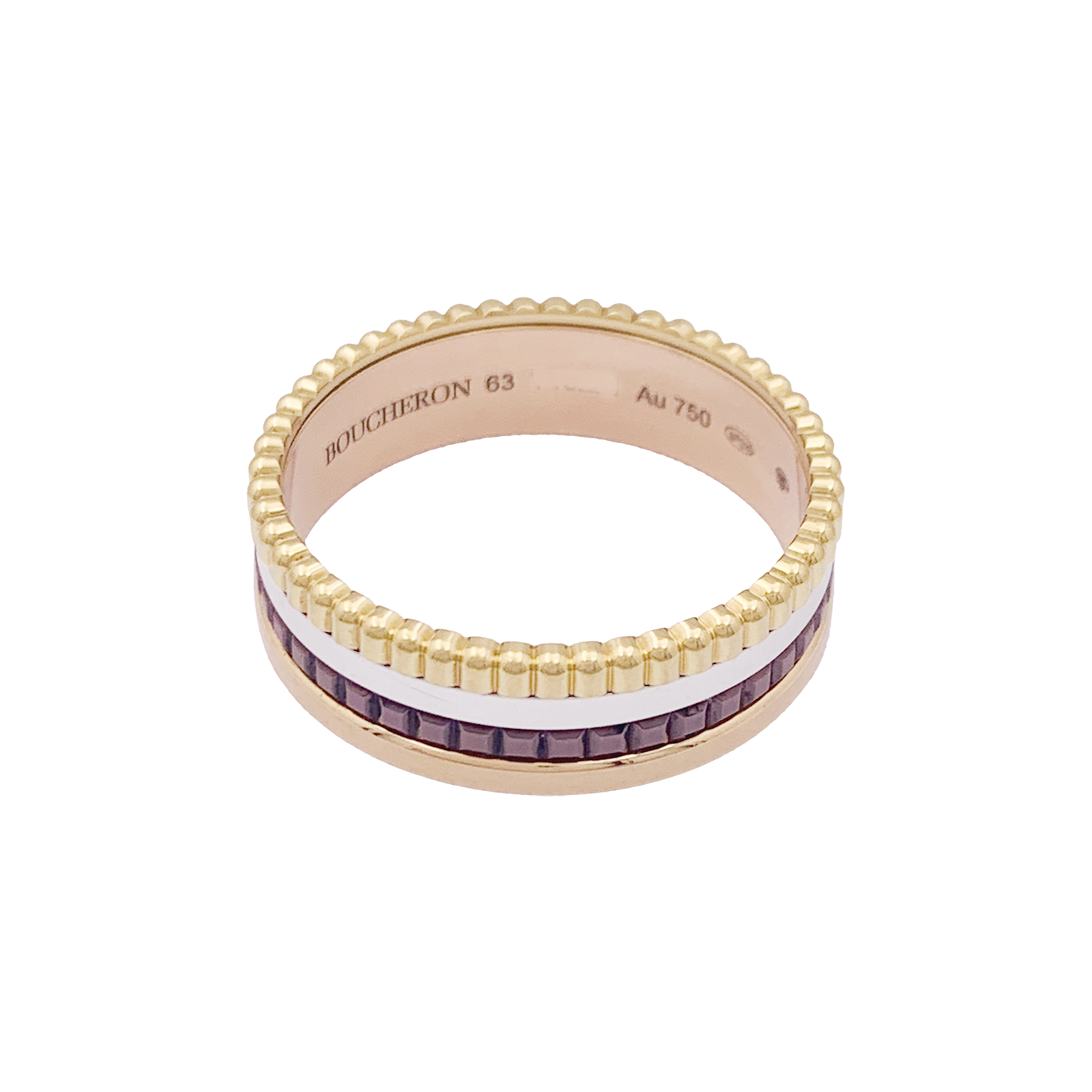Bague Boucheron, "Quatre Classique Small",, en or rose, blanc et jaune. 3
