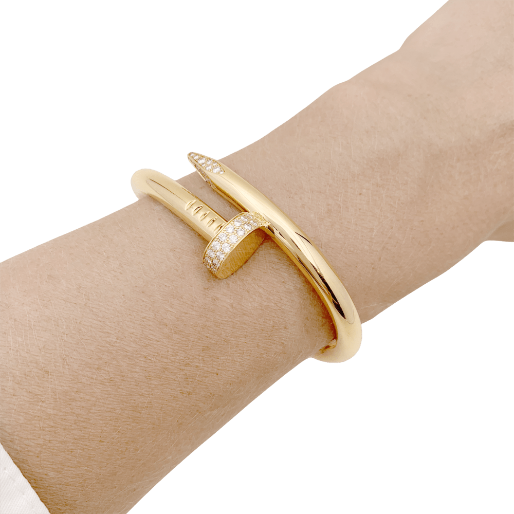 Bracelet Cartier, "Juste un clou", or jaune, diamants. 6