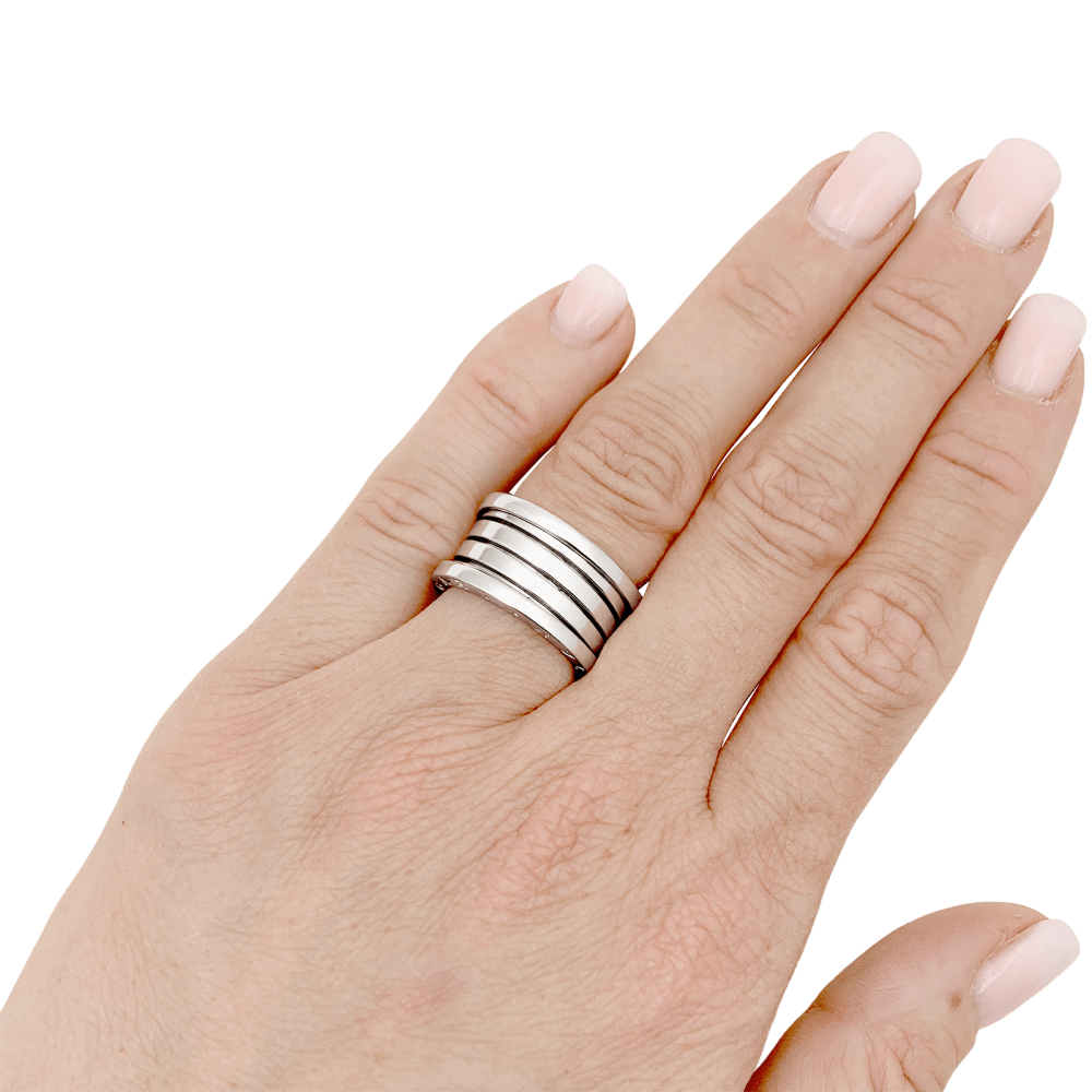 Bague Bulgari, "B.Zero1", or blanc. 5