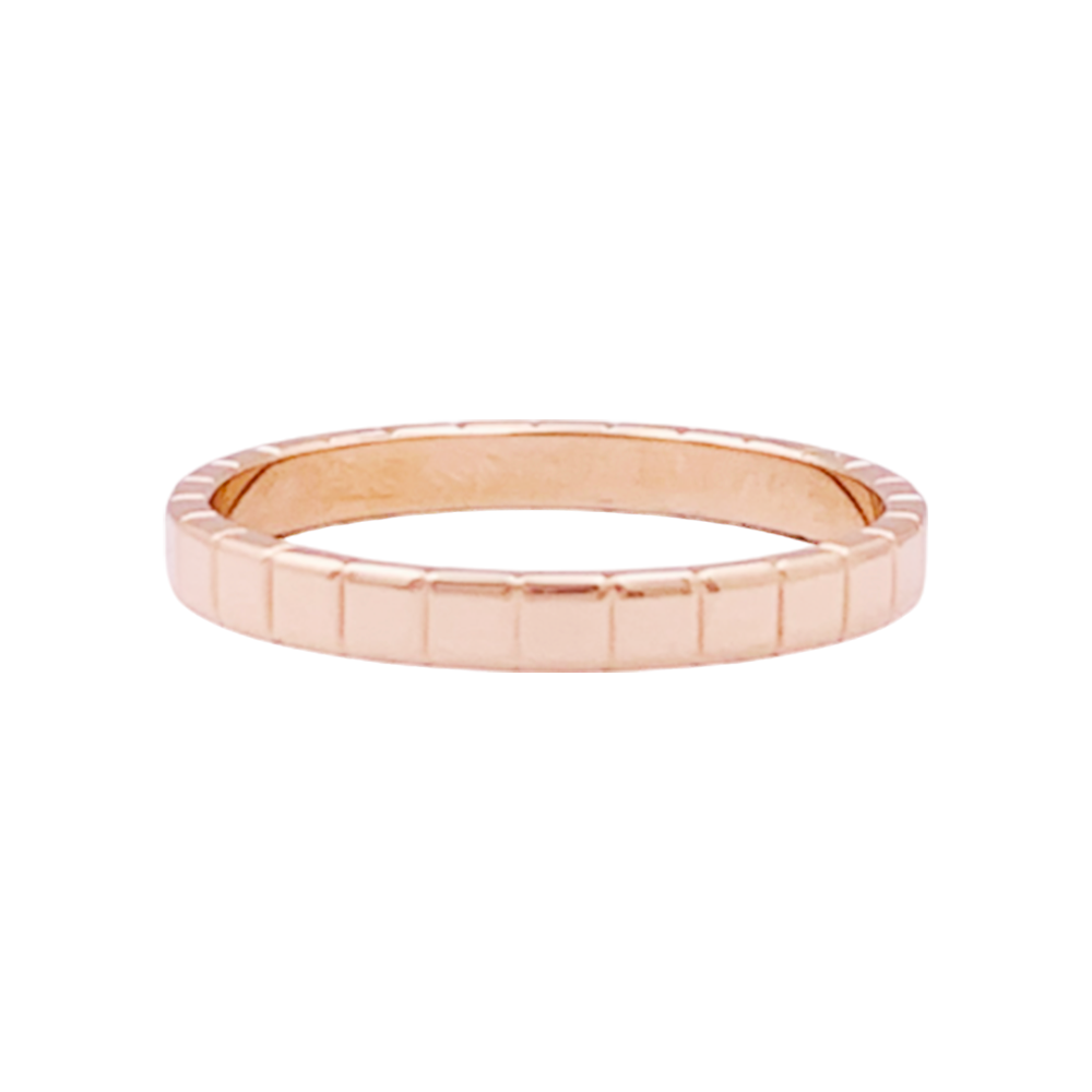 Bague Chopard "Ice Cube" or rose. 1