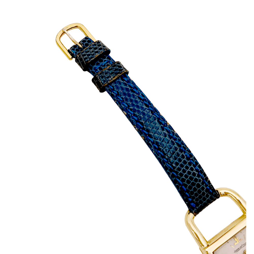 Montre Jaeger-Lecoultre, "Etrier", or jaune, cuir. 6