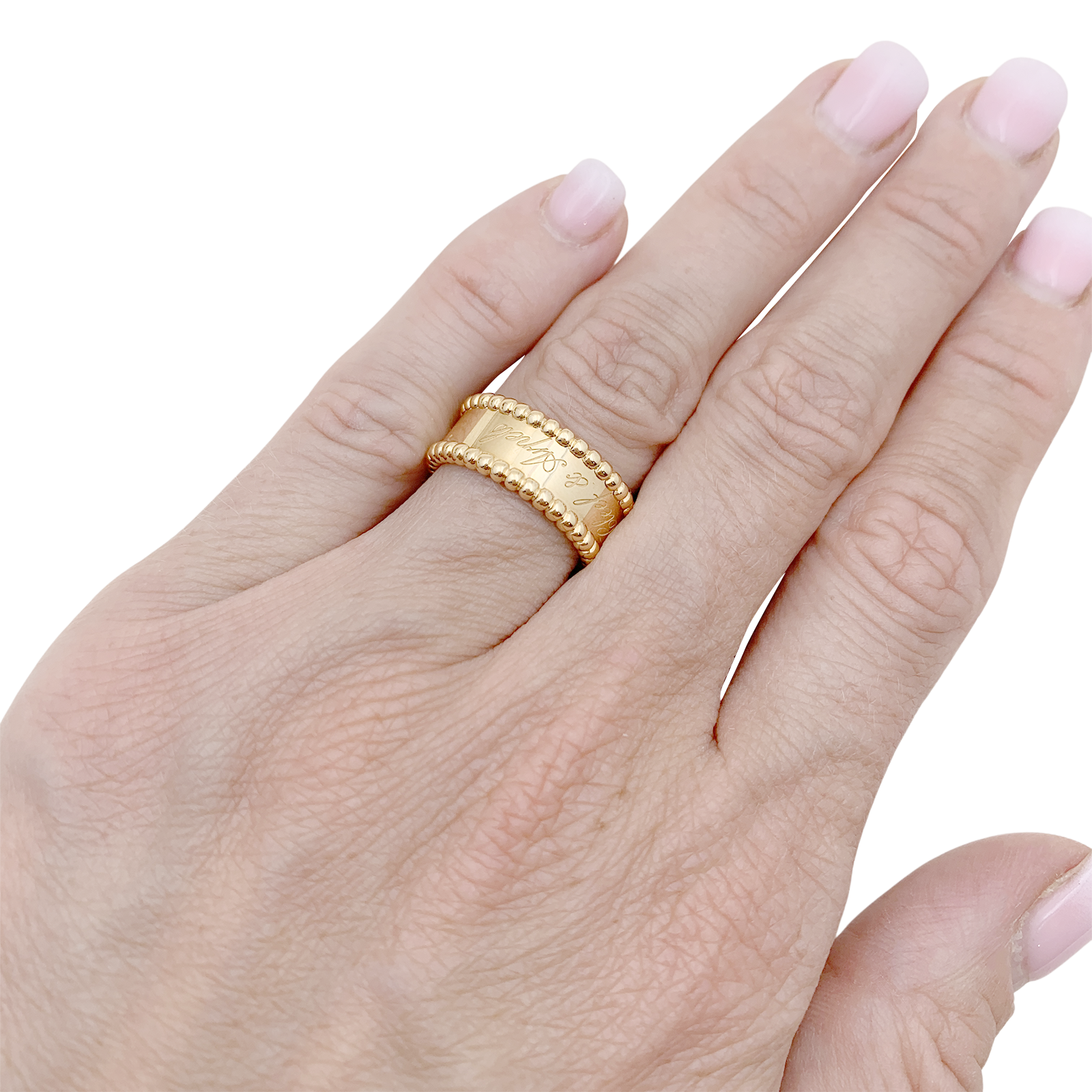 Bague Van Cleef & Arpels, "Perlée signature", or jaune. 7