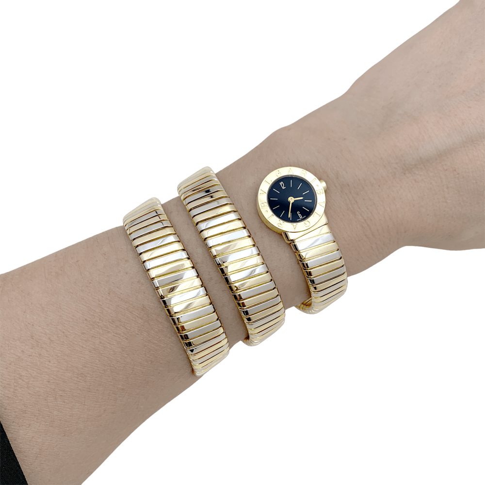 Montre Bulgari, "Tubogas BB 19", deux ors. 7