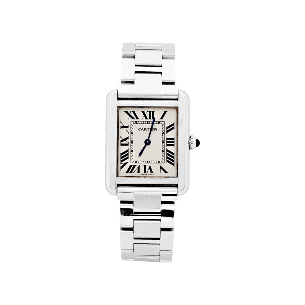 Montre Femme CARTIER, « Tank Solo », acier. 1