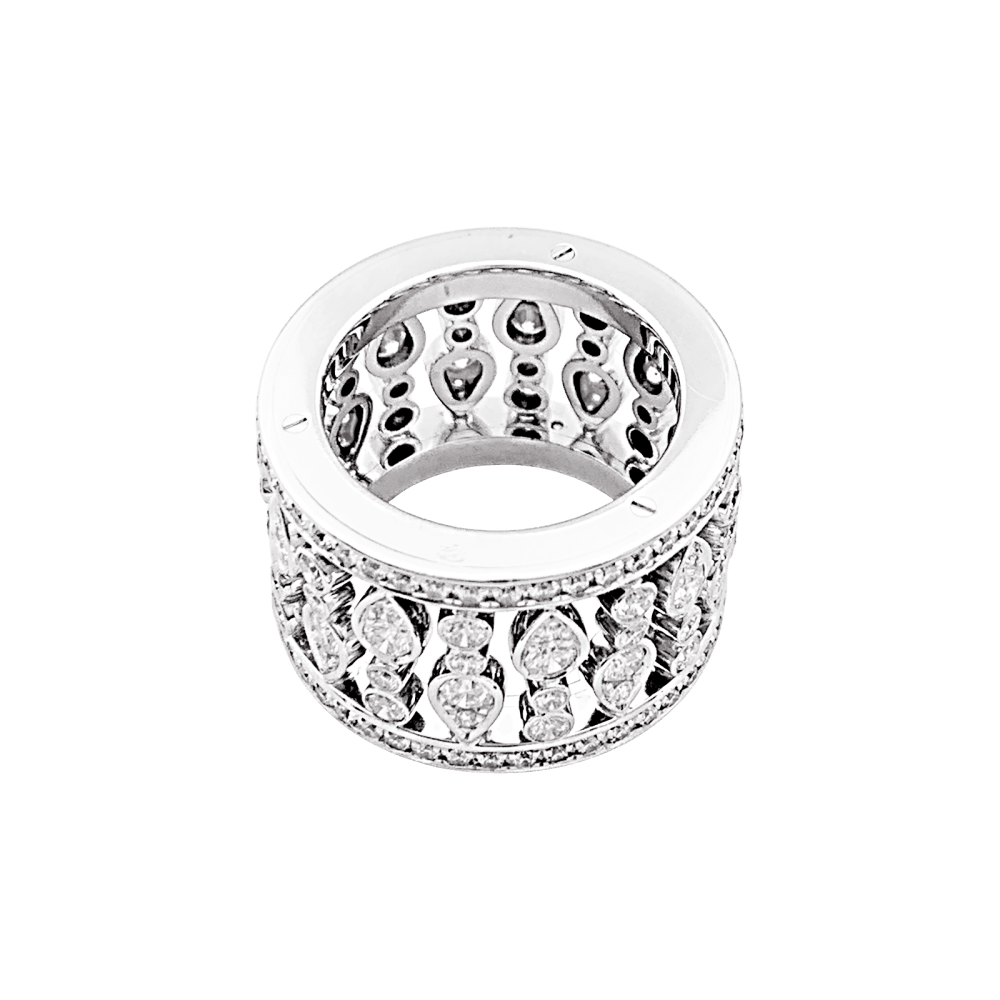 Bague Chopard, "Haute Joaillerie" or blanc et diamants. 4